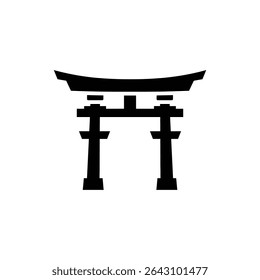 Torii Gate com Triângulo Suporta entrada tradicional exclusiva do santuário japonês