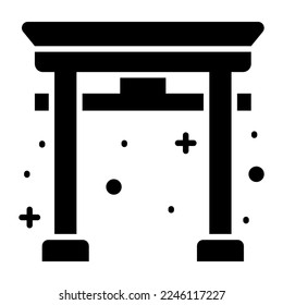 Diseño vectorial de la puerta Torii en estilo moderno