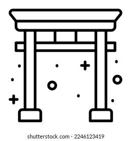 Torii-Gatter-Vektordesign im modernen Stil