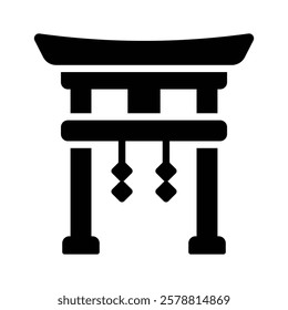Torii gate vector design in modern style isolated on white background