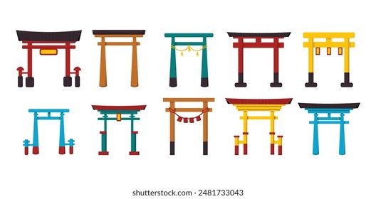 Torii Gate Vector Element Set