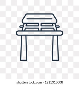 Torii gate vector outline icon isolated on transparent background, high quality linear Torii gate transparency concept can be used web and mobile