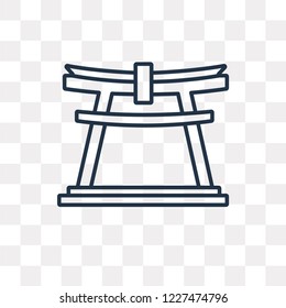 Torii gate vector outline icon isolated on transparent background, high quality linear Torii gate transparency concept can be used web and mobile