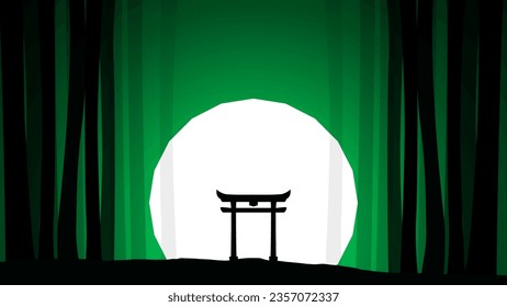 Torii gates background.  japanese torii gate wallpaper. Japanese Gate background. 