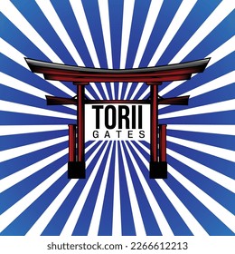 torii gates vector design artwork