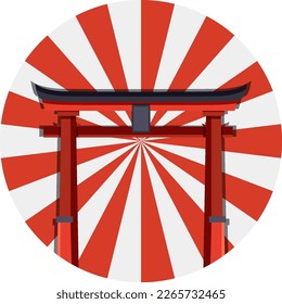 Torii Japanese Gate Vector illustration
