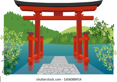 箱根神社 のイラスト素材 画像 ベクター画像 Shutterstock