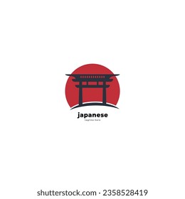 torii logo japanese culture symbol vector illustration design, tori logo design