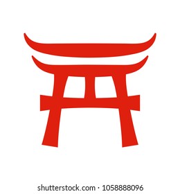 Torii — traditional ritual Japanese gate at the entrance of a Shinto shrine.