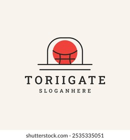 Toriigate logo template vector illustration design