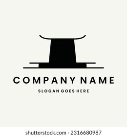 Toriigate Logo vector design template black logo and white background