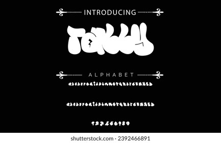 Torlly Graffiti font text effect, spray and street text style