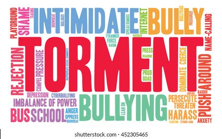 Torment word cloud on a white background. 