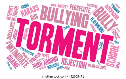 Torment word cloud on a white background. 