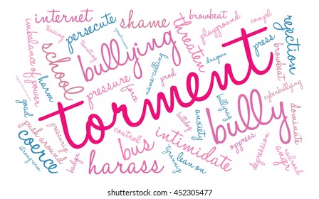 Torment word cloud on a white background. 