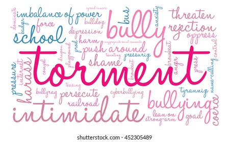 Torment word cloud on a white background. 