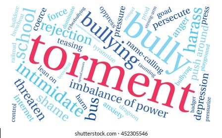 Torment word cloud on a white background. 