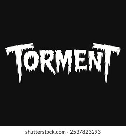 Tormoent Halloween text Typography Scarry Horror vector transparent background