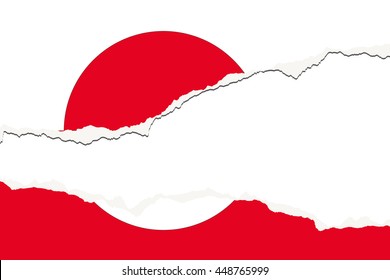 Torn 3D Isometric Flag Illustration of the country of Greenland