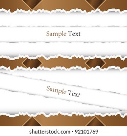 Torn abstract background with place for your message. Vector