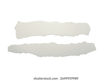 torn blank pages with uneven texture edges. set of ripped white paper sheets png isolated on transparent background. document or newspaper mockup