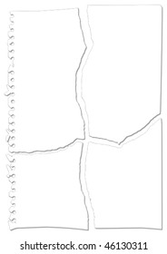 Torn blank paper - vector illustration