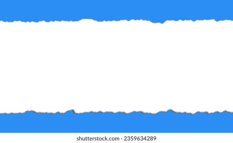 Faltenblauer und weißer Papierhintergrund. Vektorgrafik