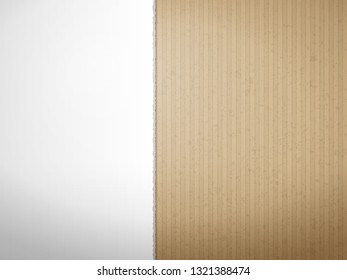 Torn cardboard paper texture for background. Vector illustration.