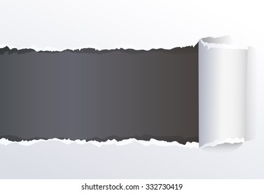 Torn Color Wrapped Paper With Space For Your Message Vector Illustration