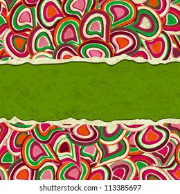 Torn Colorful Paper Background with Abstract Pattern
