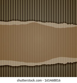 Torn corrugated Cardboard texture Border Background