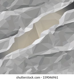 Torn crumpled paper texture. Vector illustration.