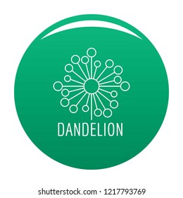 Torn dandelion logo icon. Simple illustration of torn dandelion vector icon for any design green