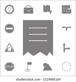 torn document icon. Detailed set of minimalistic icons. Premium quality graphic design sign. One of the collection icons for websites, web design, mobile app on white background
