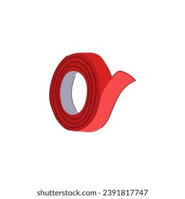 torn duct tape cartoon. strip label, band repair, sticker sello torn duct tape sign. isolated symbol vector illustration