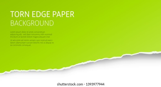 Torn edge paper colorful background. Page or card vector template.