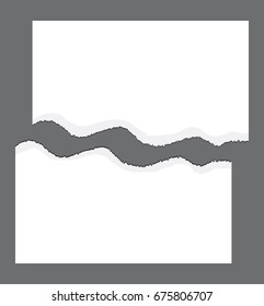 torn edge, ripped paper vector symbol icon design. 
