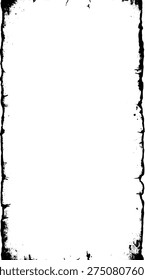 Torn and frayed white paper with dark edges