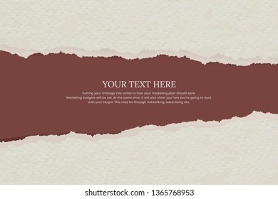 Torn grunge paper with ripped edge background