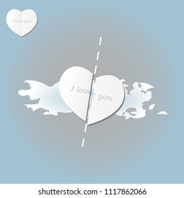 torn heart of paper