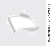 Torn hole in paper on white background. Vector illustration