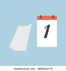 torn leaf on the calendar,vector illustration