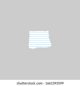  Of torn note,  grainy paper strips stuck. Isolated. Vector illustration. Ripped blank note, notebook stacked paper strips for text or message stuck on white background.