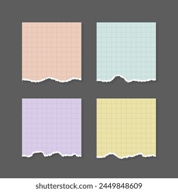 Torn note paper with space for your text