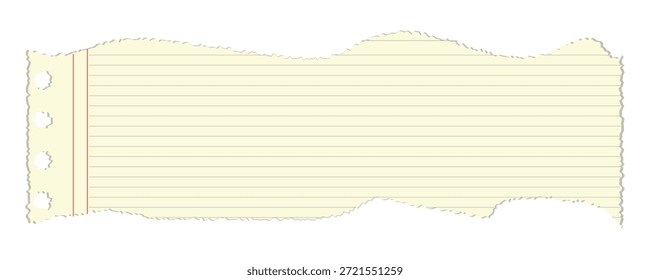 Plano de fundo rasgado do papel do notebook com a ilustração de bordas rasgadas