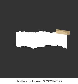 Piezas de papel del cuaderno rasgadas en el fondo gris, textura de papel forrada rasgada
