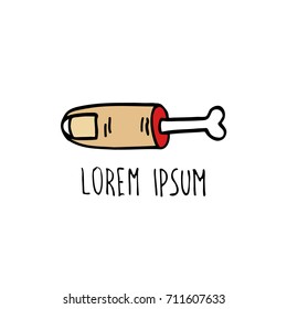 torn off finger doodle icon