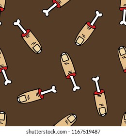 torn off finger seamless doodle pattern