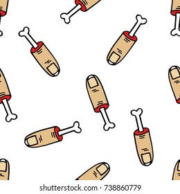 torn off finger seamless doodle pattern