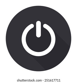 torn off icon with long shadow - vector round button
